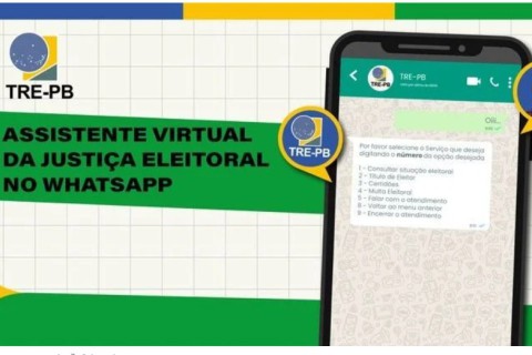TRE-PB disponibiliza assistente virtual da Justiça Eleitoral no WhatsApp