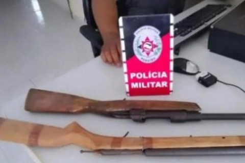 Polícia apreende armas de fogo em comunidade rural de Boa Ventura