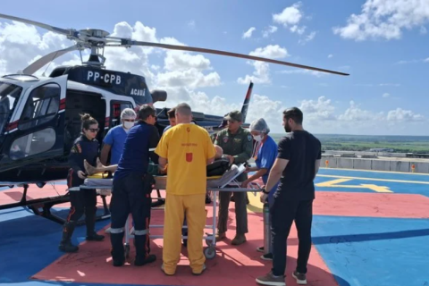 Transporte aeromédico realiza mais uma transferência para o Hospital Metropolitano e salva vida de paciente que sofreu infarto