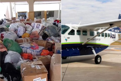 60 toneladas: Gestor da Azul Linhas Áreas em Patos pede ajuda a outros meios de transporte para envio de donativos ao RS