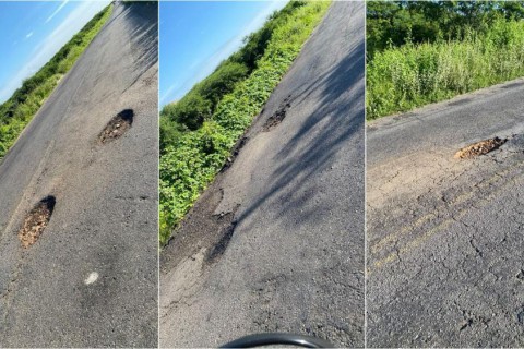 Morador de São José do Bonfim faz apelo por reparos urgentes na PB-262, que liga à cidade de Patos